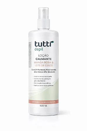 LOÇÃO CALMANTE - 500g - PÓS DEPILAÇÃO - TUTTIDEPIL