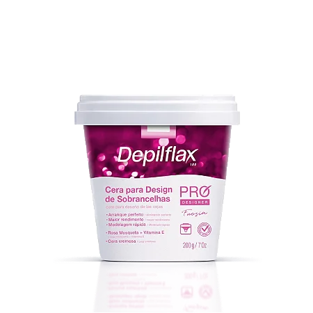 Cera Para Design De Sobrancelhas Fúcsia Depilflax PRO Design