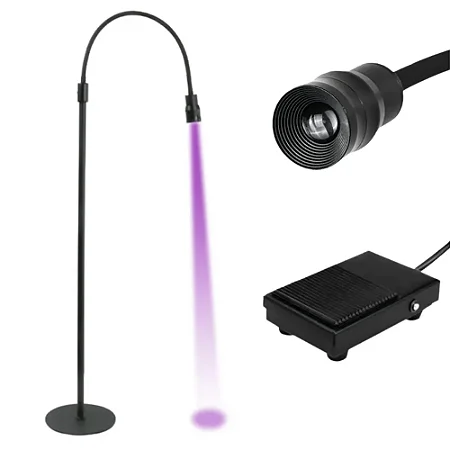 LED PROFISSIONAL DE CHÃO LED/UV PARA COLAS ADESIVO LED 5W C/ PEDAL - GLAMLASH