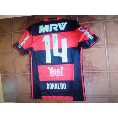 Camisa Flamengo Rubro Negra Jogo libertadores número 14 Ronaldo tamanho P -  RONNIE ESPORTES 10