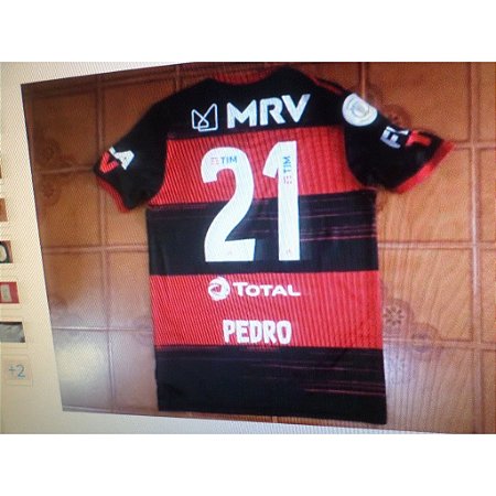 Camisa Flamengo Rubro Negra Jogo número 21 Pedro tamanho M