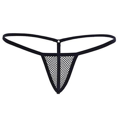 Micro calcinha fio dental em tecido furadinho arrastao