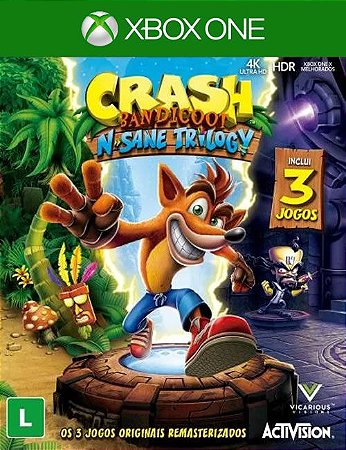Crash Bandicoot N. Sane Trilogy XBOX ONE XBOX SERIES X S MIDIA DIGITAL