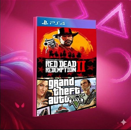 Red Dead Redemption 2 + Grand Theft Auto V PS4 Midia Digital