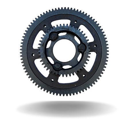 ENGRENAGEM DUPLA RAIADA 84X47