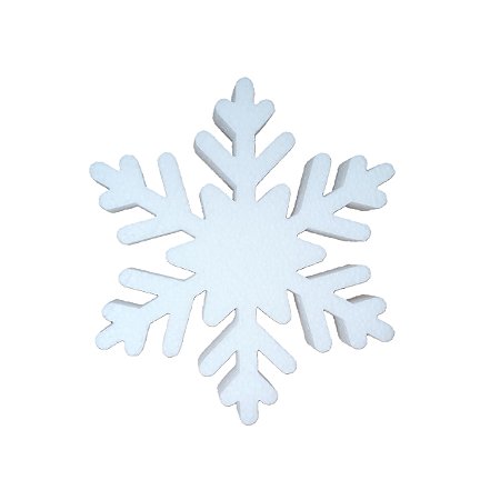 Decoração Floco de Neve de Isopor EPS 30 Cm x 4 Cm Festa