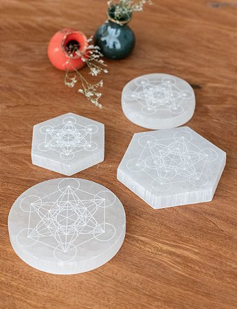 Selenita - Cubo de Metatron - Redondo