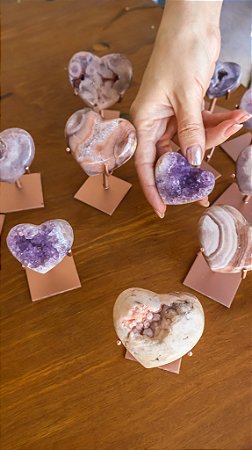 Coração de Ametista Rosa