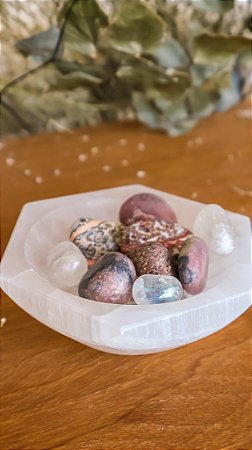 Bowl de Selenita - Hexágono