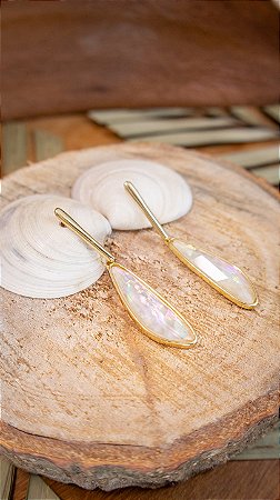 Brinco Folheado a Ouro com Nautilus – Orgânico