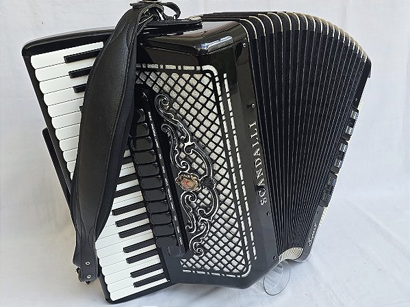 Acordeon 120 Baixos Scandalli Cordovóx Super V Dupla Ressonãncia
