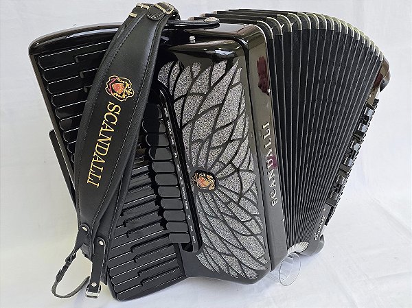 Acordeon 120 Baixos Scandalli Cordovóx Air Black
