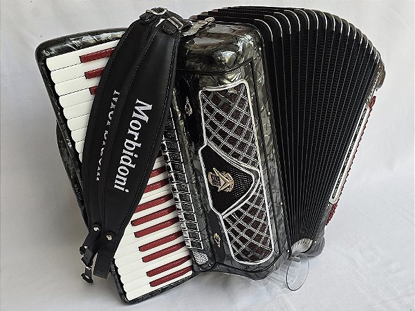 Acordeon 120 baixos Morbidoni Polifônica Impecável