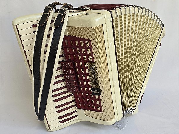 Acordeon 120 Baixos Scandalli Favo de Mel Impecável