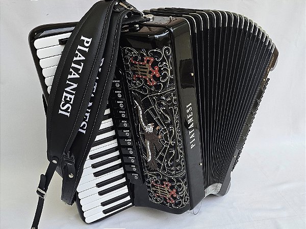 Acordeon 120 Baixos Piatanesi Polifônica Impecável