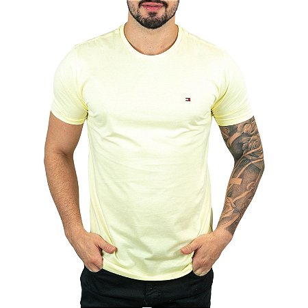 camiseta tommy hilfiger amarela