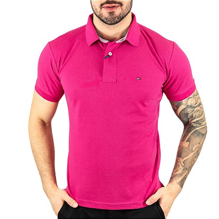 Camisa Polo Tommy Hilfiger Rosa Escuro