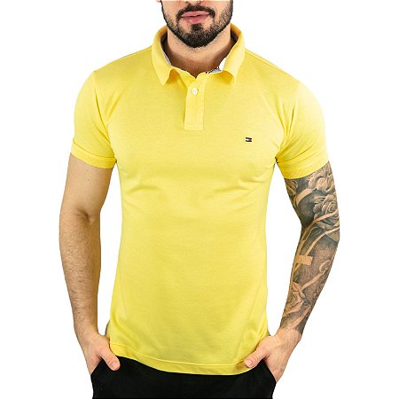 Camisa Polo Tommy Hilfiger Amarela