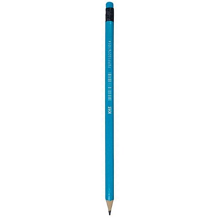 Lapis Grafite Preto Hb C/Borracha  Sextavado Neon Kaz