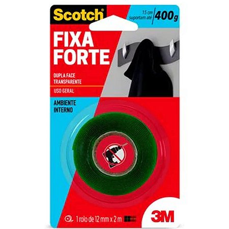 FITA DUPLA FACE FIXA FORTE SCOTCH 12MMX2M VHB TR 3M