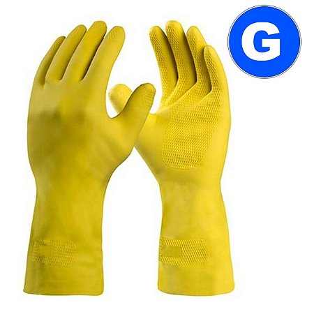 Luva Latex G Danny Amarela