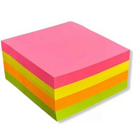 BLOCO ADESIVO 51X51 NEON CORES 300FLS KAZ