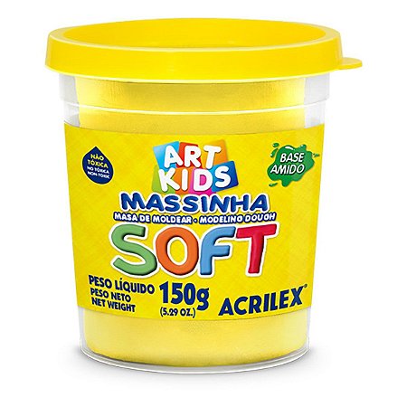 MASSA DE MODELAR SOFT 150G AMARELO LIMAO