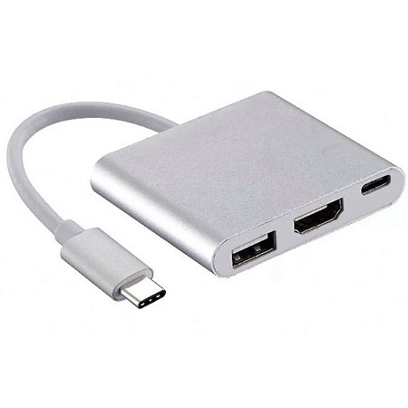 Adaptador 3 Em 1 Type C Tomate Mtc-7106