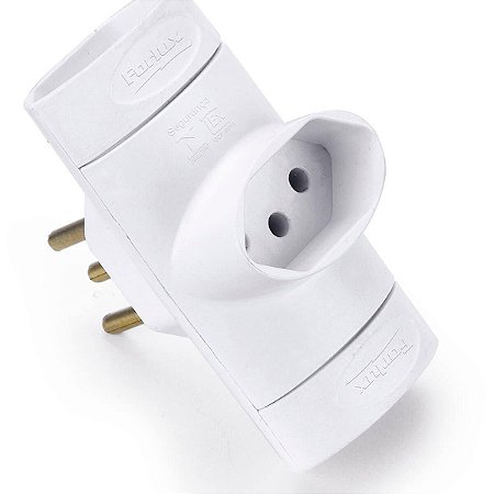 Benjamim 2 Pinos + T 3 Saidas 10A Branco