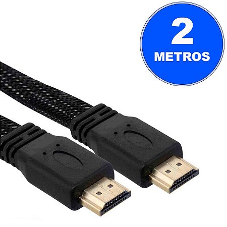 Cabo Hdmi 2 Mt 3.0 Hdtv/4K Flat Nylon