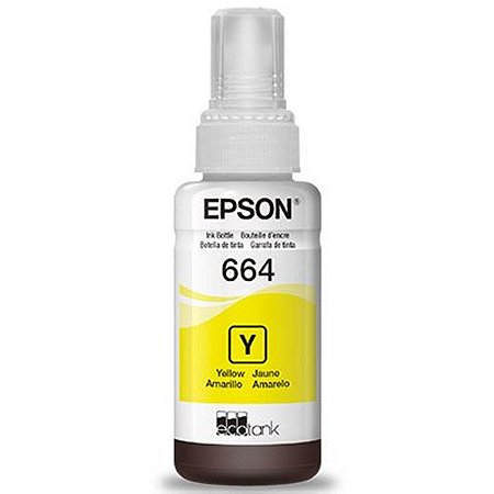 Refil Tinta Epson T664420 Amarelo Original