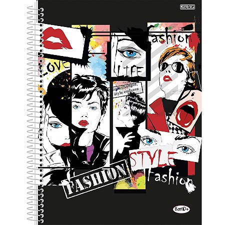 CADERNO UNIV 20 MATERIAS CD FEMININO 320FLS BOM D+