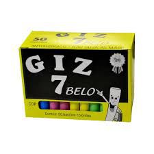GIZ ESCOLAR PLASTIFICADO COLORIDO C/50 7 BELO