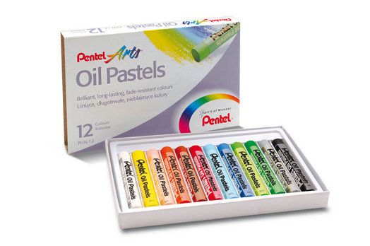 Giz Pastel Oleoso 12 Cores Pentel