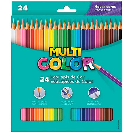 LAPIS DE COR 24 CORES MULTICOLOR FABER CASTELL