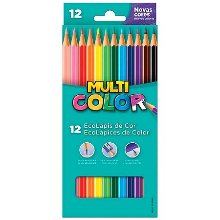 LAPIS DE COR 12 CORES MULTICOLOR FABER CASTELL