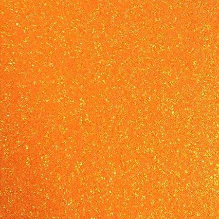 Placa Eva 40X48Cm Glitter Laranja Neon