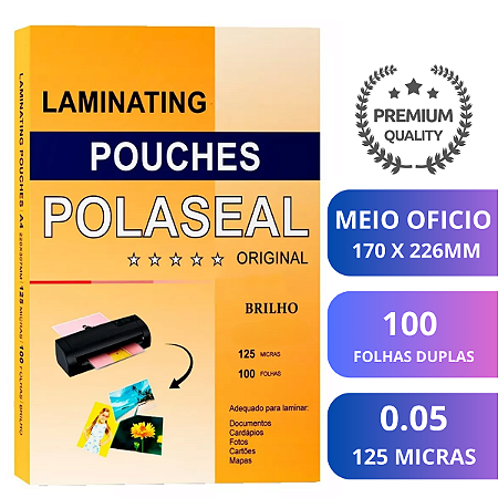 Polaseal P/Plastificacao Meio Oficio 170X226 0,05 C/100 Prolam