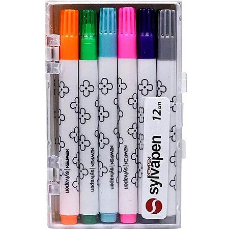 CANETA HIDROGRAFICA P/DESENHO 12 CORES SYLVAPEN NEWPEN