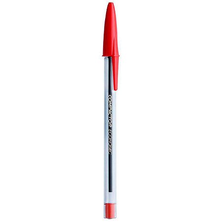 Caneta Esferografica 1.0Mm Vermelha Economic Compactor