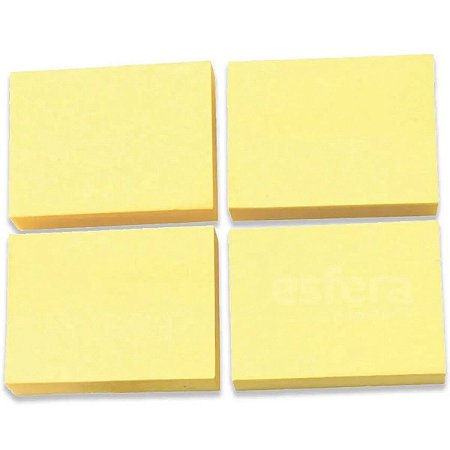 Bloco Adesivo 38X50 Amarelo 100Fls Kaz