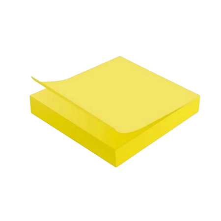 BLOCO ADESIVO 76X76 AMARELO C/100FL KAZ
