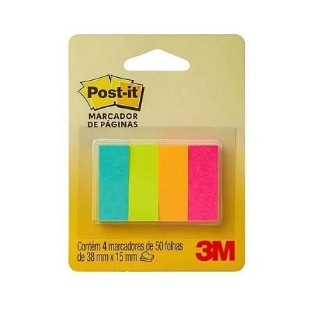 Marcador De Pagina 4 Cores 200Fls Post It 3M