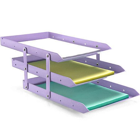 CAIXA CORRESPONDENCIA TRIPLA MOVEL LILAS PASTEL WALEU