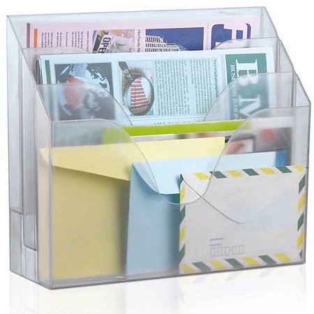 Organizador Escritorio Triplo Cristal Waleu