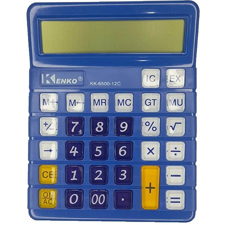 CALCULADORA DE MESA 12 DIGITOS KK-6500-12C AZUL