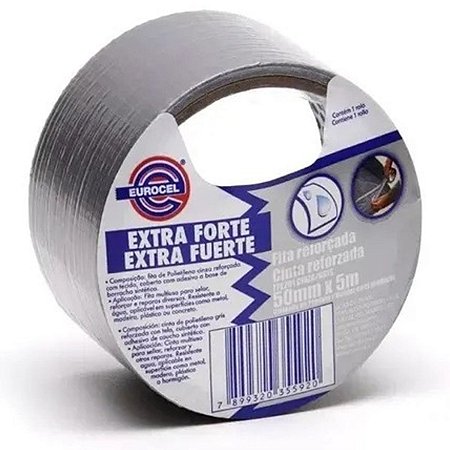 FITA SILVER TAPE 50X05 PRATA EUROCEL