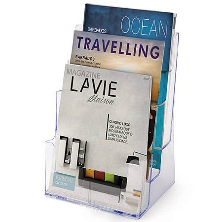 ORGANIZADOR ESCRITORIO TRIPLO VERTICAL CRISTAL WALEU