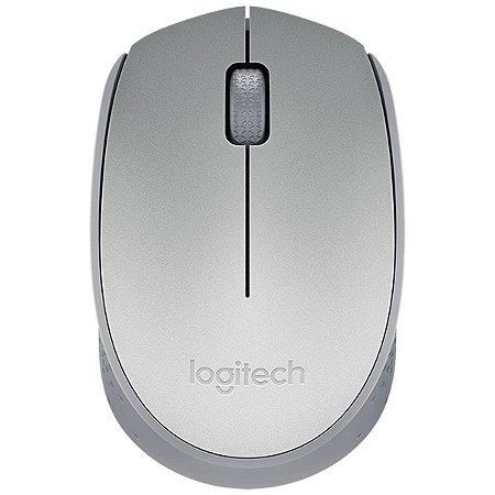 MOUSE SEM FIO USB AMBIDESTRO PRATA M170 LOGITECH