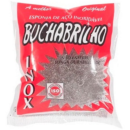 Esponja Vermelha Inox Buchabrilho